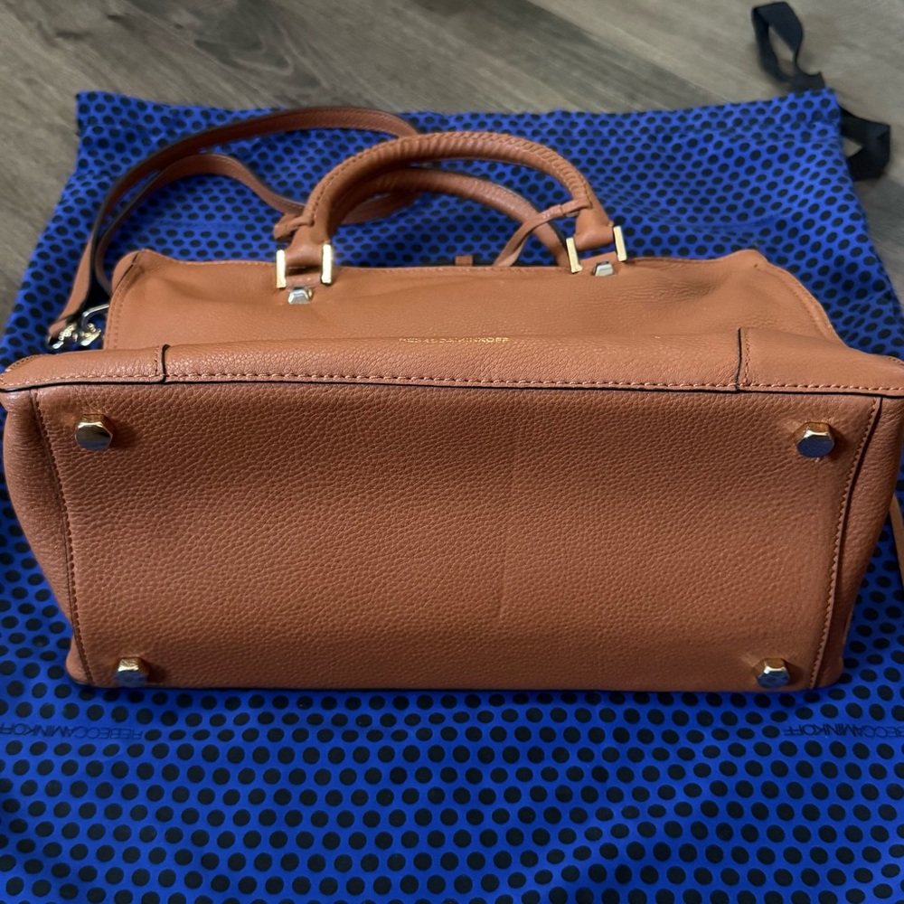 Rebecca Minkoff Brown Leather Regan Satchel Bag EUC - Picture 3 of 8